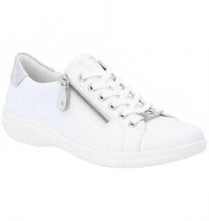 NEW RIEKER women's round toe sneaker in white combination